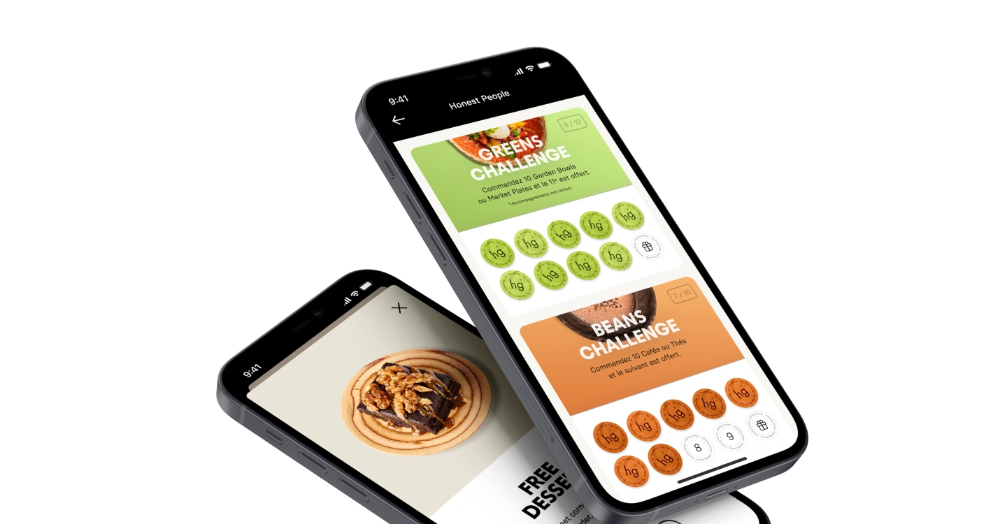Cumule des points à chaque commande et échange-les contre des repas gratuits chez Honest Greens.